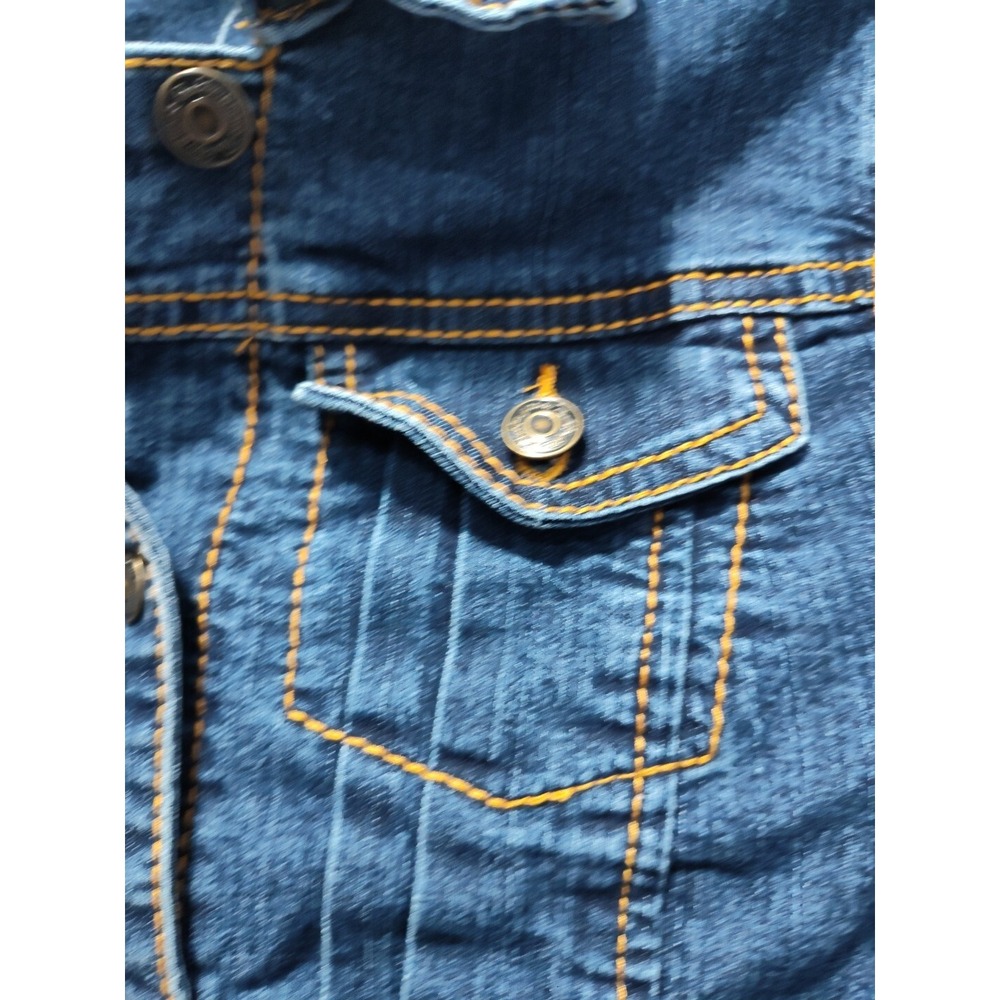 Revolution by Revolt Girls Jean‎ Size Medium Denim Jacket Farm & Fleet Trucker - Picture 4 of 9